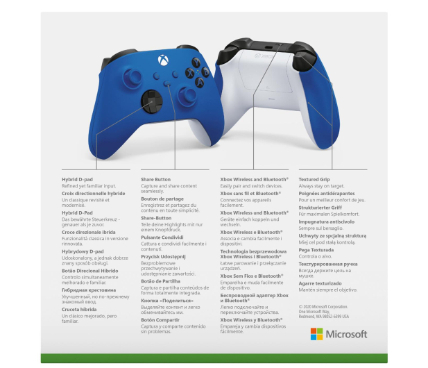 Microsoft Outlet Xbox Series Kontroler - Shock Blue - 1566520 - zdjęcie 6